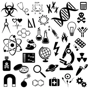 Science icons collection イラスト素材