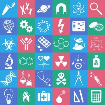 Science icons イラスト素材