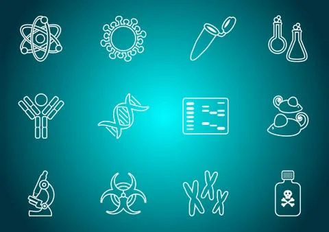 Science icons Stock-Illustration