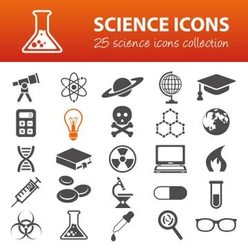 Science icons Stock Illustration