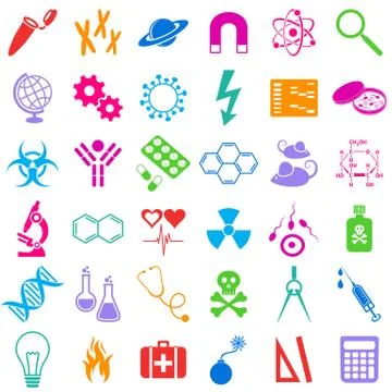 Science icons イラスト素材