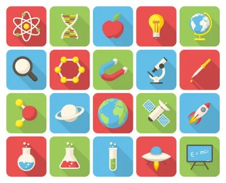 Science icons Stock Illustration