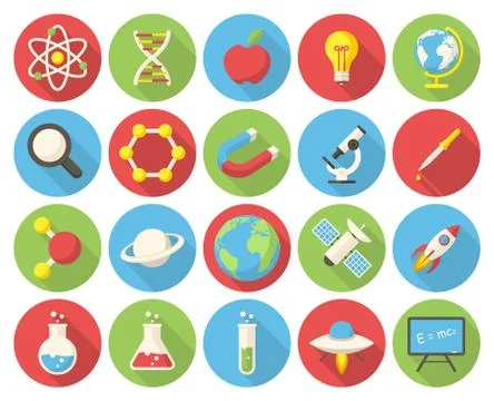 Science icons Stock Illustration