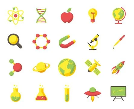 Science icons Stock Illustration