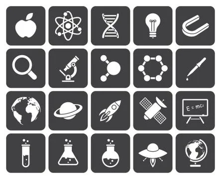 Science icons Stock Illustration