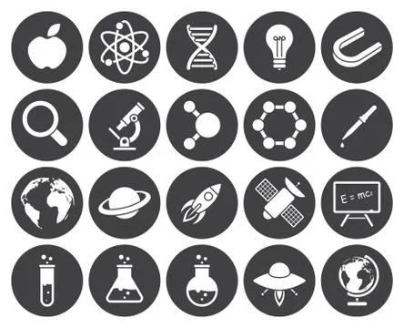 Science icons Stock Illustration