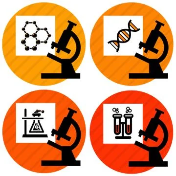 Science icons Stock Illustration