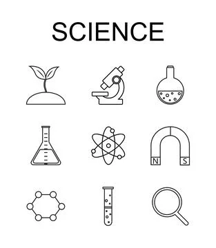 Science icons Stock Illustration