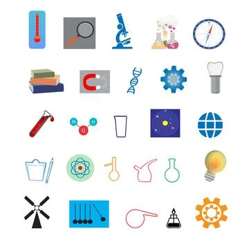 Science icons Stock Illustration