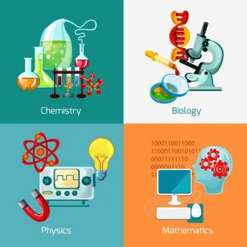 Science Icons Set Stock Illustration