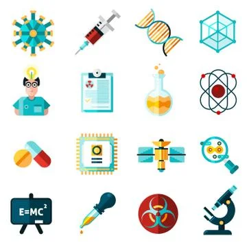 Science Icons Set 库存插图