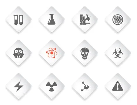 Science icons set Stock Illustration