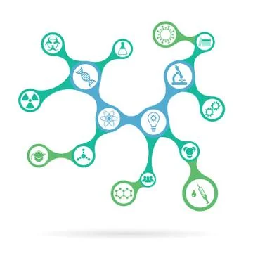 Science icons set Stock Illustration