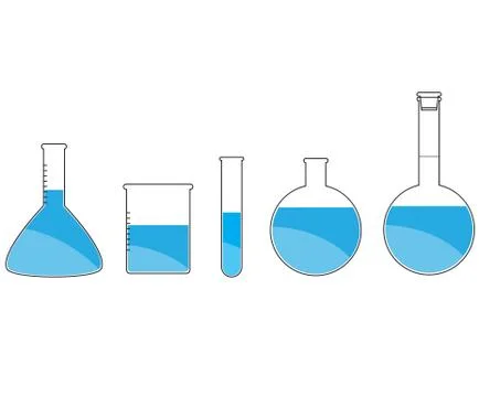 Science icons set on white background. Stock Illustration