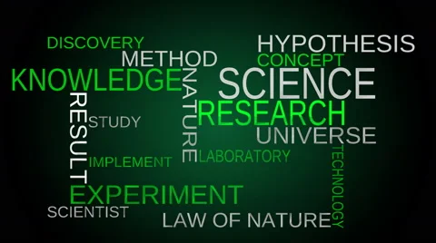 Science, knowledge tag word cloud - green background Stock Footage 50153164