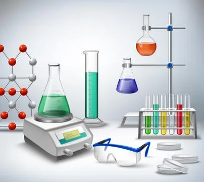 Science Lab Background 스톡 일러스트