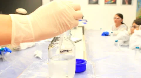 Science lab class Stock Footage 25593860
