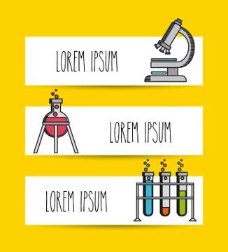Science lab design 库存插图