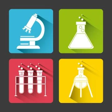 Science lab design Stock Illustration