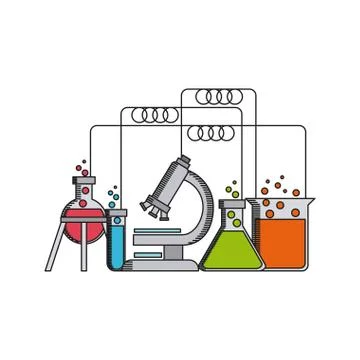 Science lab design Stock Illustration