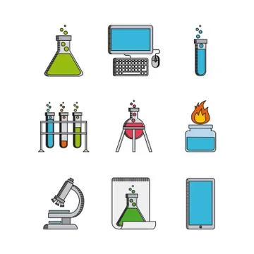 Science lab design Stockillustratie