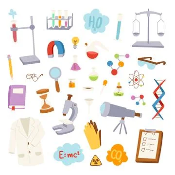 Science lab icons vector illustration Stock Illustration