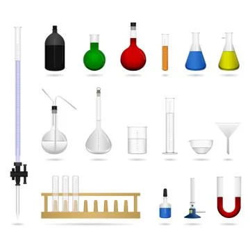 Science lab laboratory equipment tool Stock Illustration