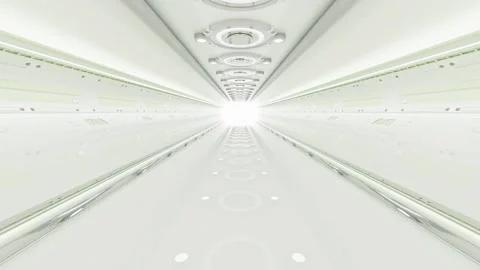 Science lab or sci-fi corridor. Science elements and innovation background. Stock Footage 302880151