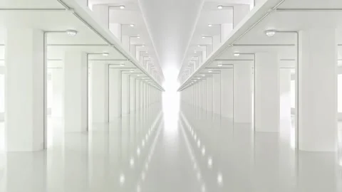 Science lab or sci-fi corridor. Science elements and innovation background. Stock Footage 302881027