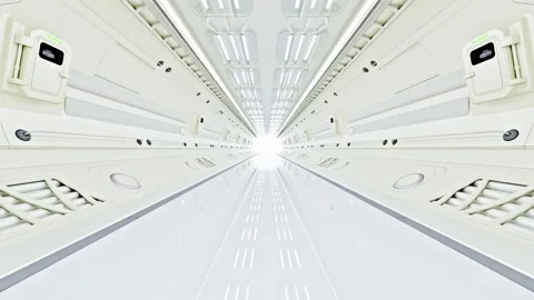 Science lab or sci-fi corridor. Science elements and innovation background. Stock Footage 302881227