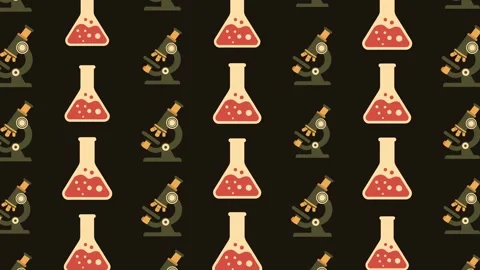 Science Lab Research and Microscope Pattern Stock Footage 333327481