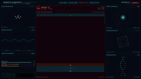 Science Lab User Interface with Quantum Data Display Stock Footage 348126519