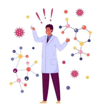 Science lab. We got the formula! Stock Illustration