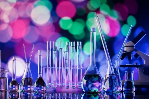Science laboratory concept background. Stock Photos