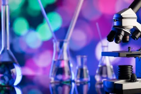 Science laboratory concept background. Stock Photos