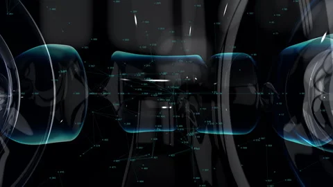 Science laboratory data mapping tech scans DNA analysis blueprint Stock Footage 323249550