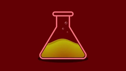 Science Laboratory Flask with Vibrant Liquid Animation Stock Footage 317145668