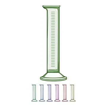 Science laboratory glassware cartoon vector graphic Stock Illustration