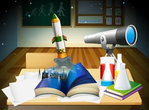 A science laboratory Stock Illustration
