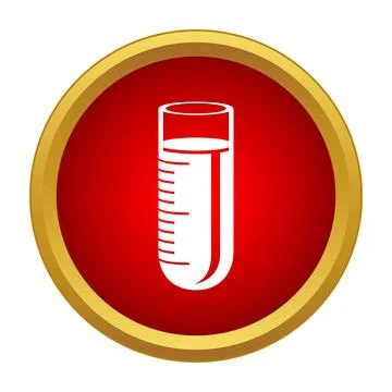 Science laboratory measuring test tube icon concept 스톡 일러스트