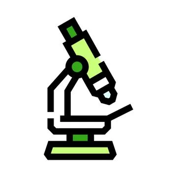 Science laboratory microscope icon for research and discovery Stock Illustration