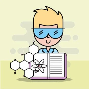 Science laboratory research Illustrazione stock