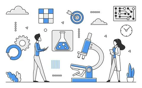 Science laboratory research Stock Illustration