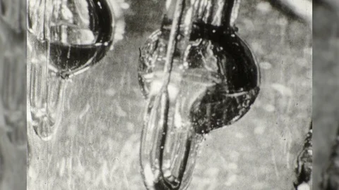 Science Laboratory TEST TUBES Lab Distill CHEMISTRY Vintage Film Movie Industry Stock Footage 104229661