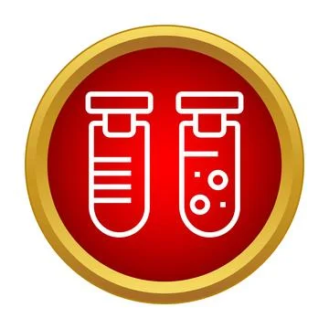 Science laboratory test tubes preparing medical research icon 库存插图
