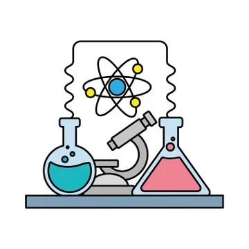 Science laboratory tools Illustrazione stock