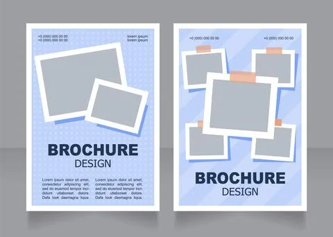 Science lesson blank brochure design Illustrazione stock