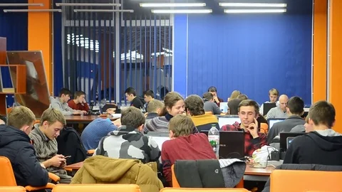 Science Library of NTUU KPI named Denisenko in Kiev, Ukraine. Stock Footage 71123036