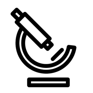 Science line icon. Microscope outline icon. Research, laboratory, lab equipment. イラスト素材
