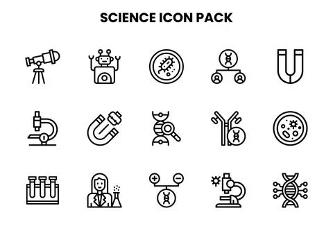 Science Line UI Icons Pack イラスト素材